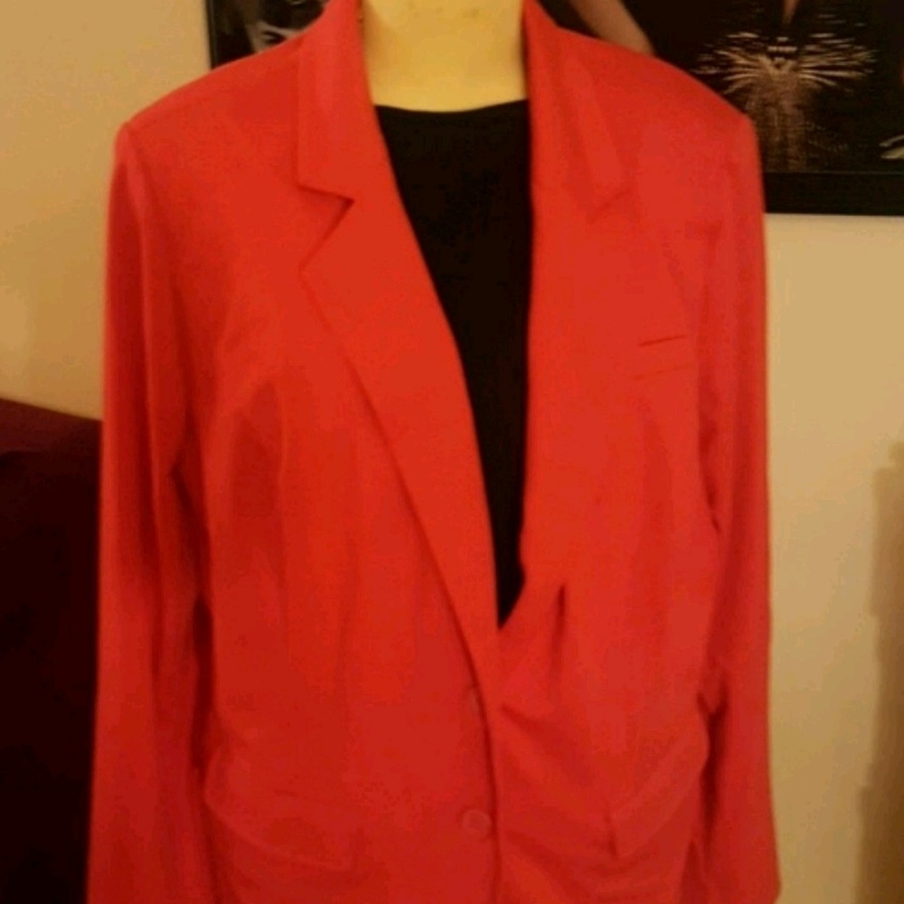 Lane Bryant Red Peplum Blazer